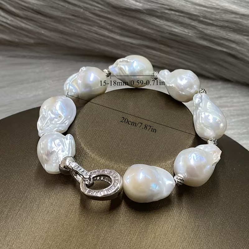 Women'S Natural Freshwater Baroque Pearl Bracelet