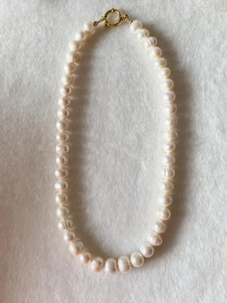 Chunky Freshwater Potato Pearl Necklace