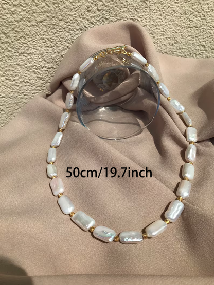 Square freshwater Pearl  Necklace