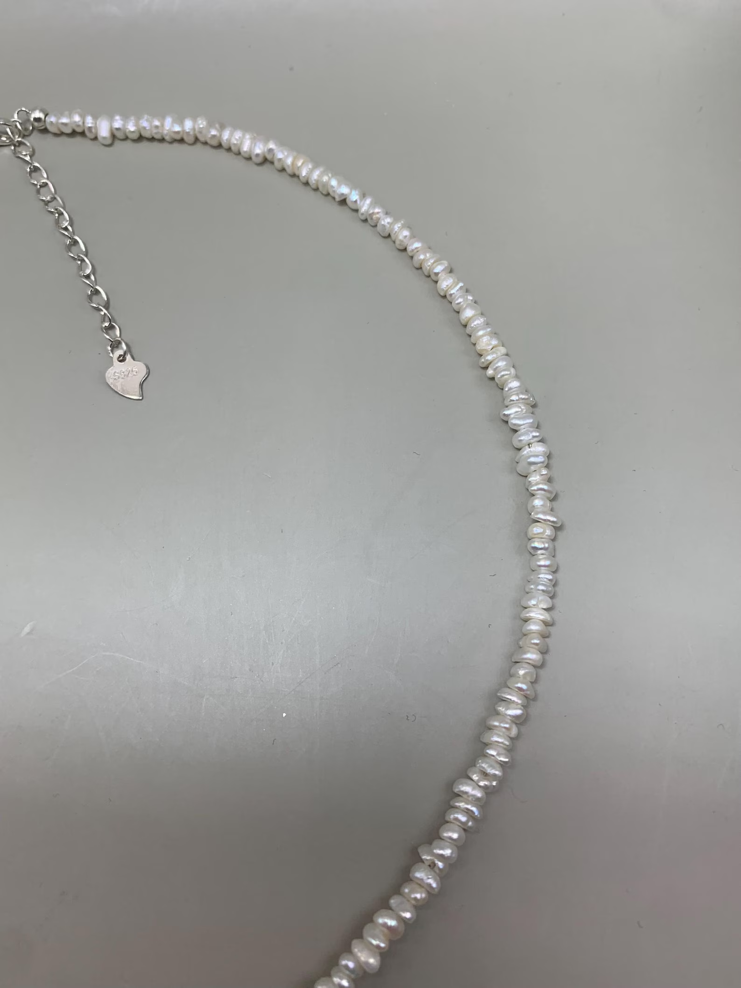 Star-themed freshwater baroque pearl necklace, designed with three different Pearl,sterling silver