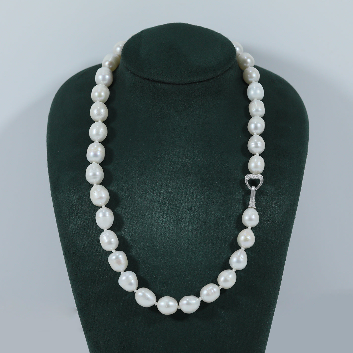 10-11mm Freshwater Pearl Necklace - Exquisite 18 Inch Jewelry with 925 Silver Plated Clasp, Luxurious Style for Women, Ideal for Daily Wear, Special Occasions, and Christmas Gifting[XL-2412White-03]
