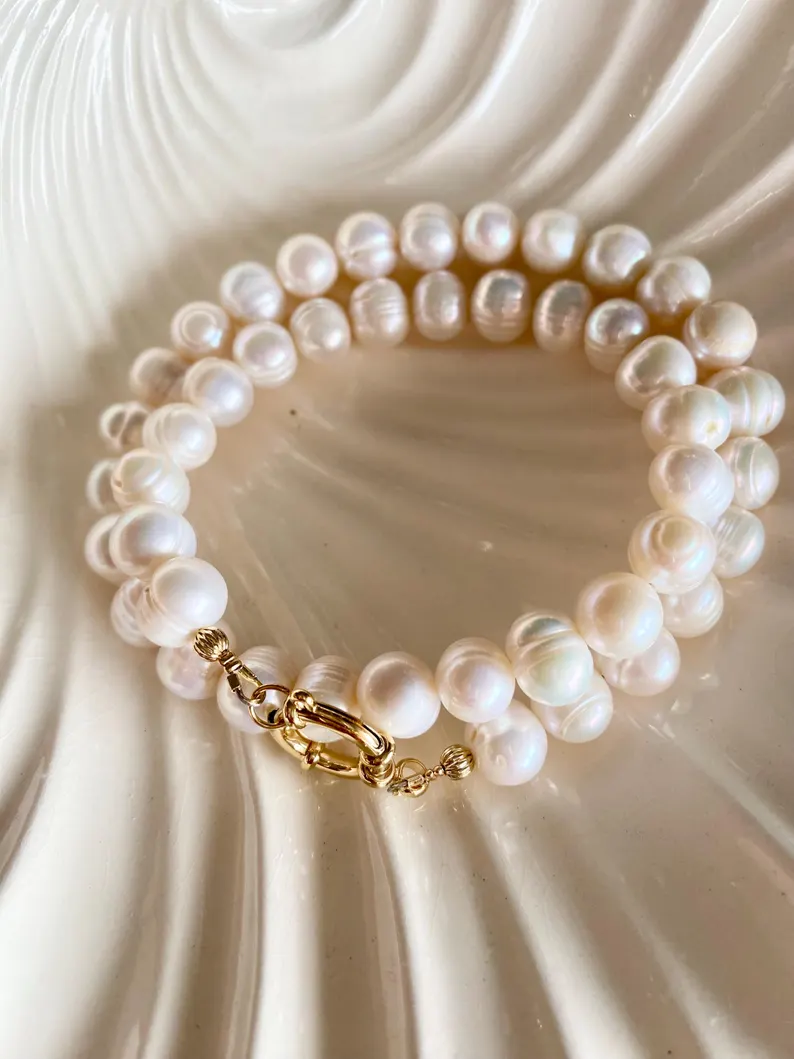 Chunky Freshwater Potato Pearl Necklace