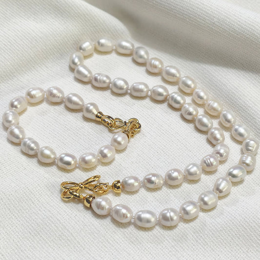 100% Handmade Natural Freshwater Pearl Bracelet and Necklace Set