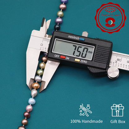 18.9inch Freshwater Pearl Necklace, Elegant Handcrafted Multicolor Unique Mixed Colors, Perfect for Daily Wear & Gifts with Gift Box[NK-XL2501Colour-02]