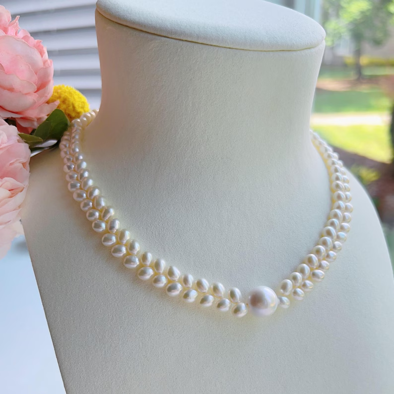 Real Wheat Pearl Necklace