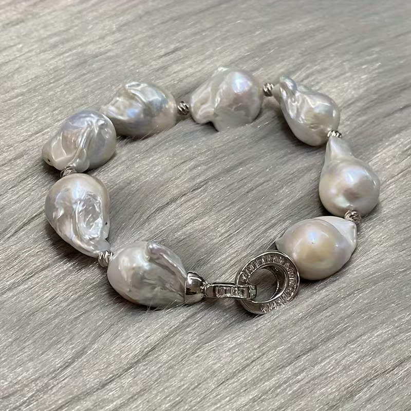 Women'S Natural Freshwater Baroque Pearl Bracelet