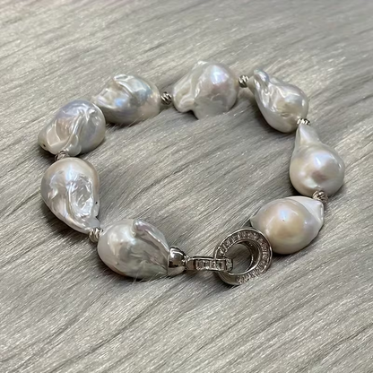 Women'S Natural Freshwater Baroque Pearl Bracelet