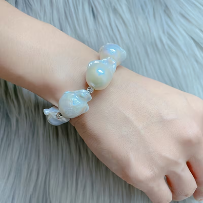 Women'S Natural Freshwater Baroque Pearl Bracelet