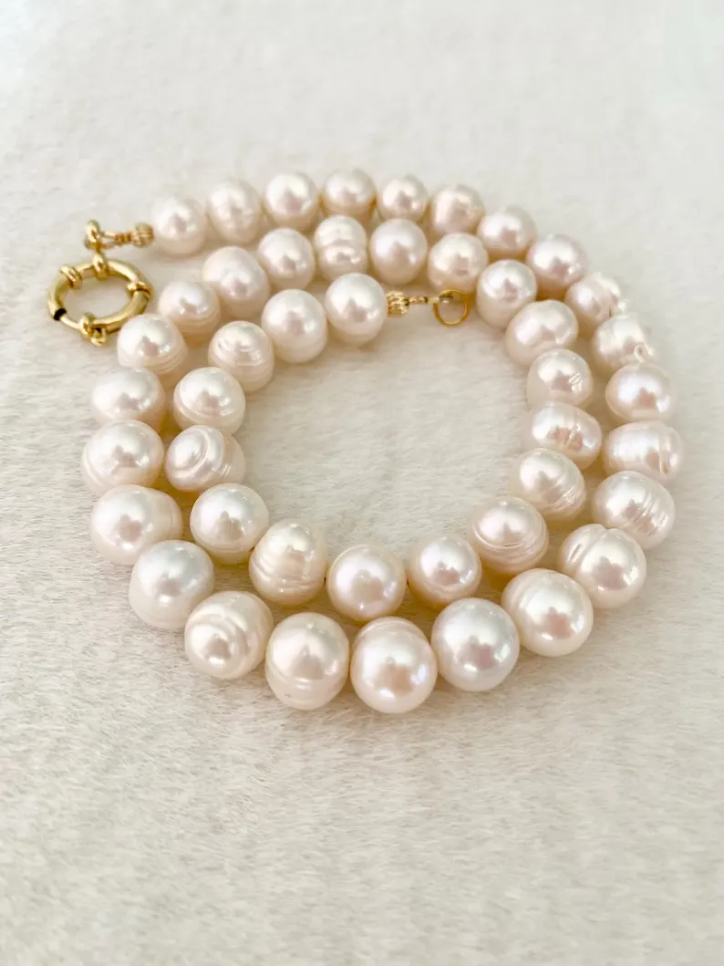 Chunky Freshwater Potato Pearl Necklace