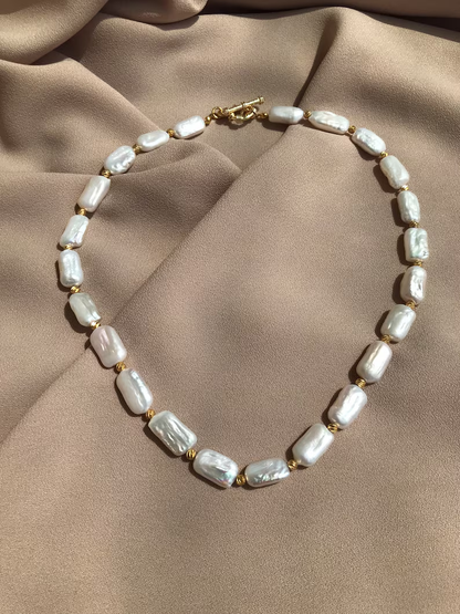 Square freshwater Pearl  Necklace