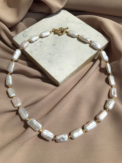 Square freshwater Pearl  Necklace