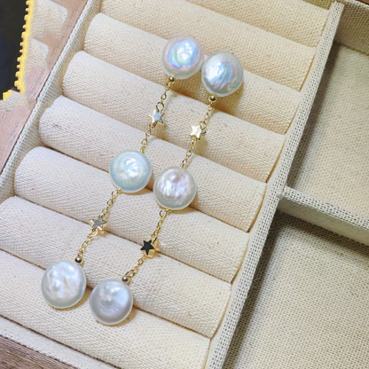 Baroque Freshwater Pearls Earrings  nenckace  and  bracelet  set