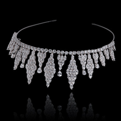 2.1inch Tall Real Zircon Crown Tiara Elegant Silver Pageant Princess Tiara Sparkling Birthday Tiara Stylish Bridal wedding Tiara, the ideal holiday gift for everyday, weddings and parties