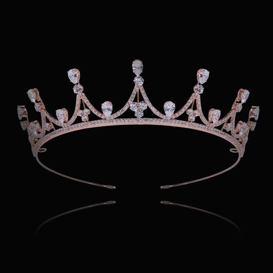 1.17inch High Court Style Crown for women, luxurious and elegant Zircon crown casual hair accessories, perfect for birthdays, weddings, parties and anniversaries, the ideal gift for her