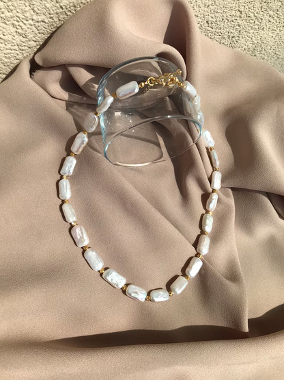 Square freshwater Pearl  Necklace