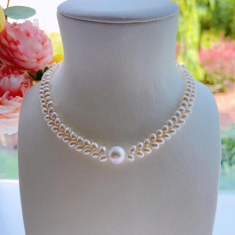 Real Wheat Pearl Necklace