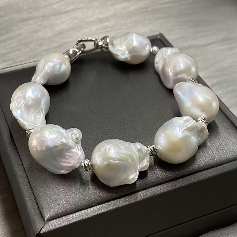 Women'S Natural Freshwater Baroque Pearl Bracelet