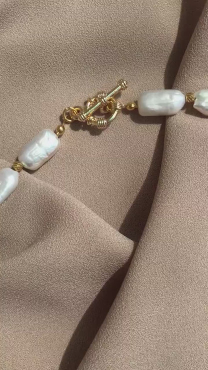 Square freshwater Pearl  Necklace